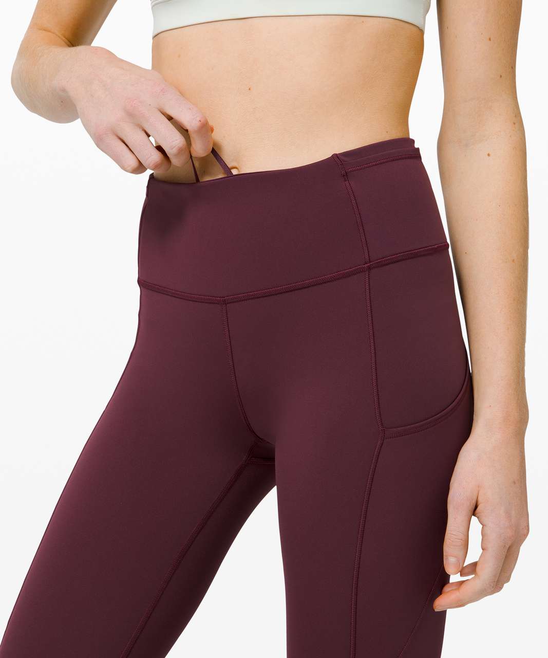 Lululemon Fast and Free High-Rise Crop II 23 *Non-Reflective - Cassis -  lulu fanatics