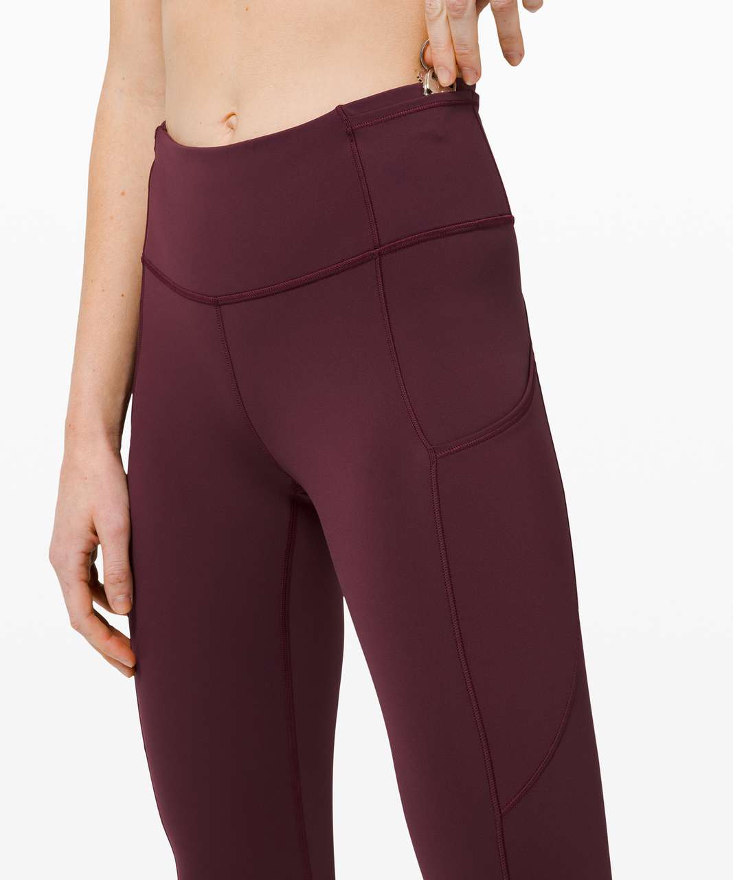 Lululemon Fast and Free High-Rise Crop II 23 *Non-Reflective - Cassis -  lulu fanatics