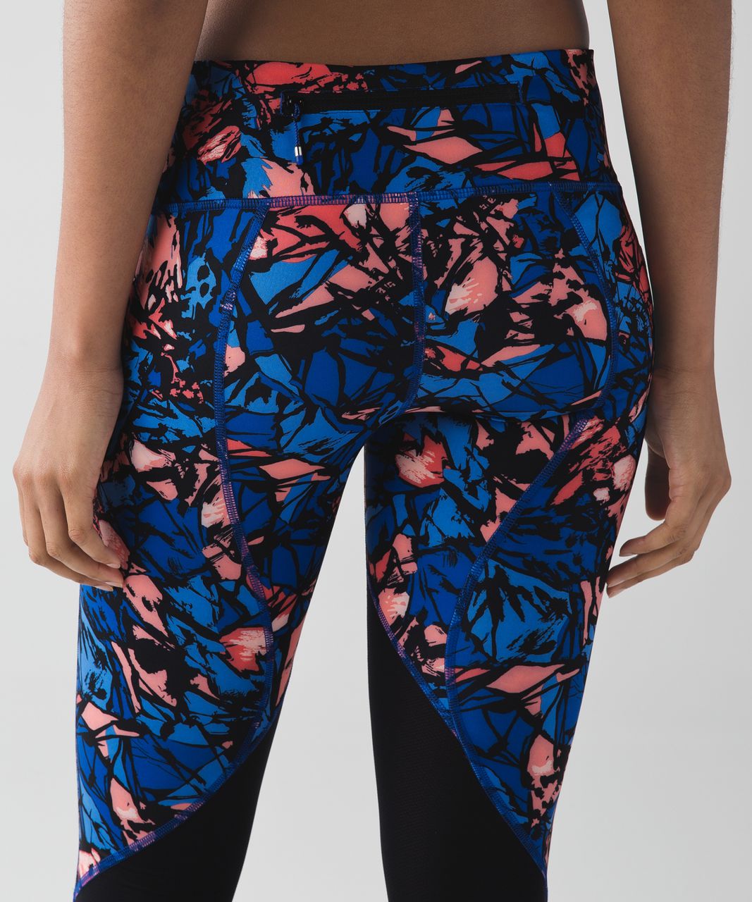 Lululemon Pace Rival Crop - Paint Storm Harbor Blue Multi / Black