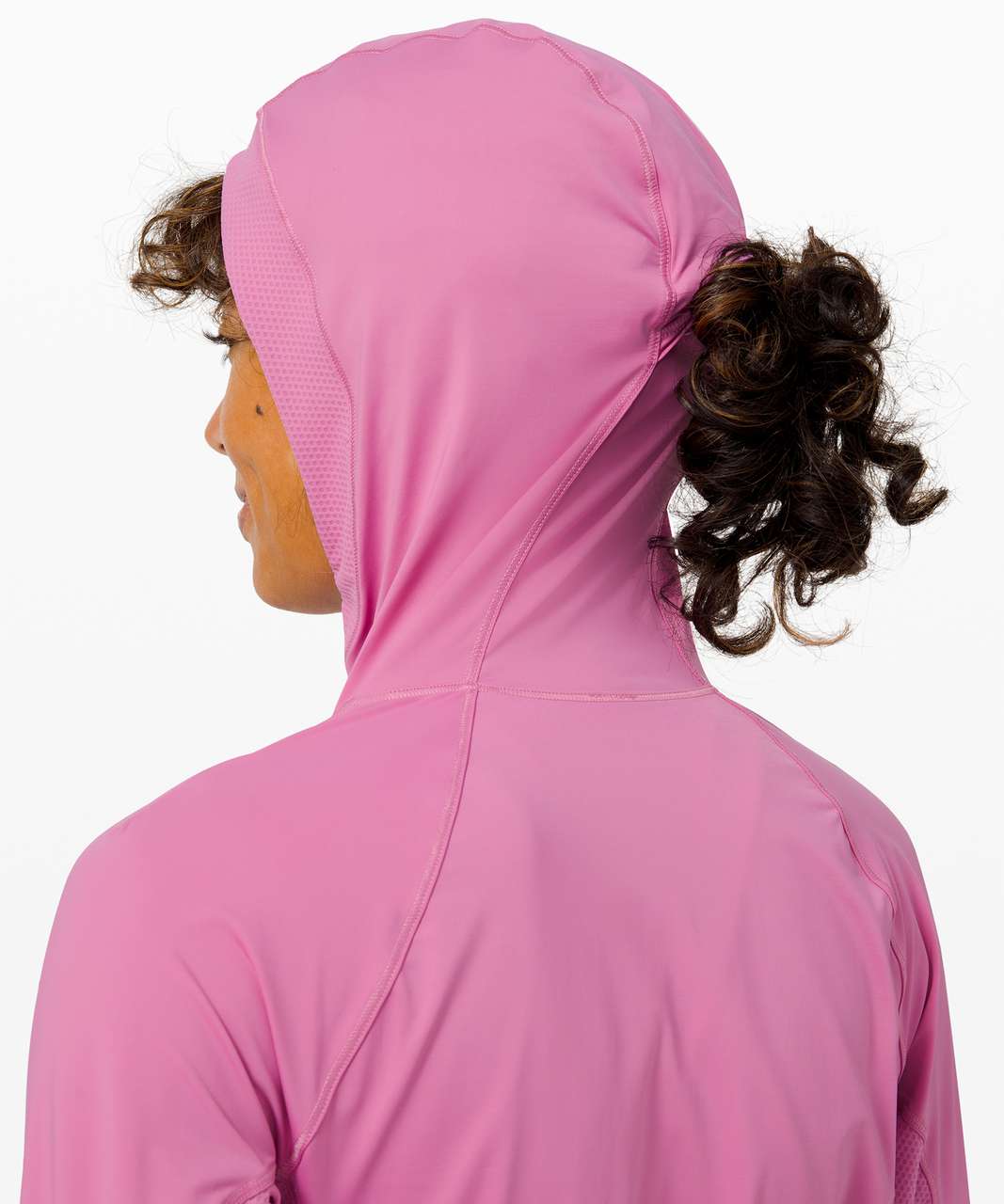 Lululemon Sleek Performance 1/2 Zip Hood - Magenta Glow