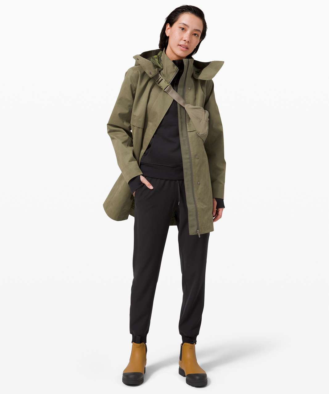 Lululemon Rain Shaker Trench - Fatigue Green - lulu fanatics