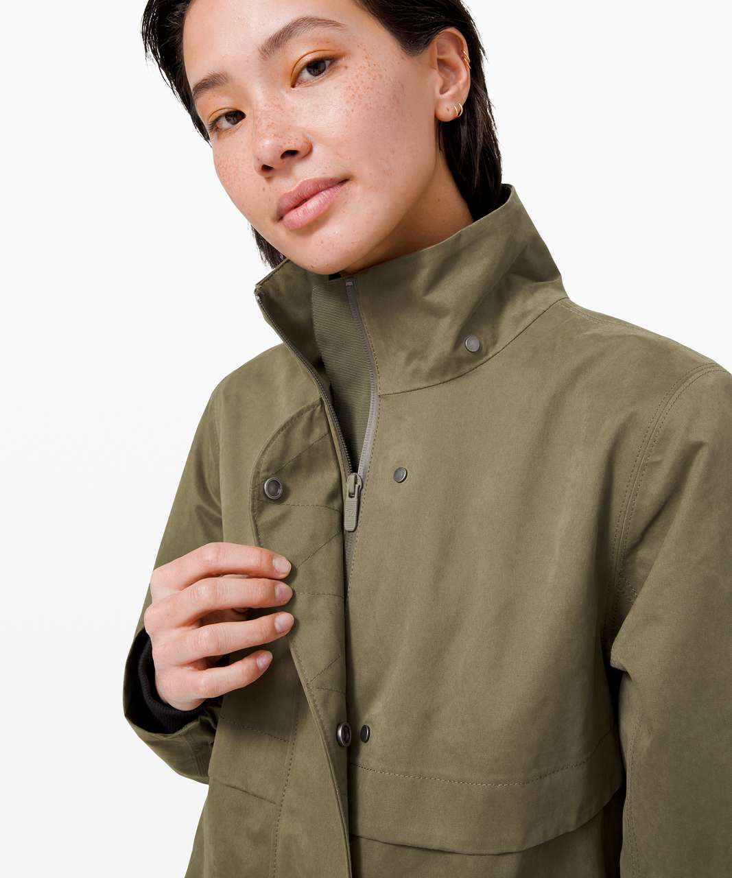 Lululemon Rain Shaker Trench - Fatigue Green