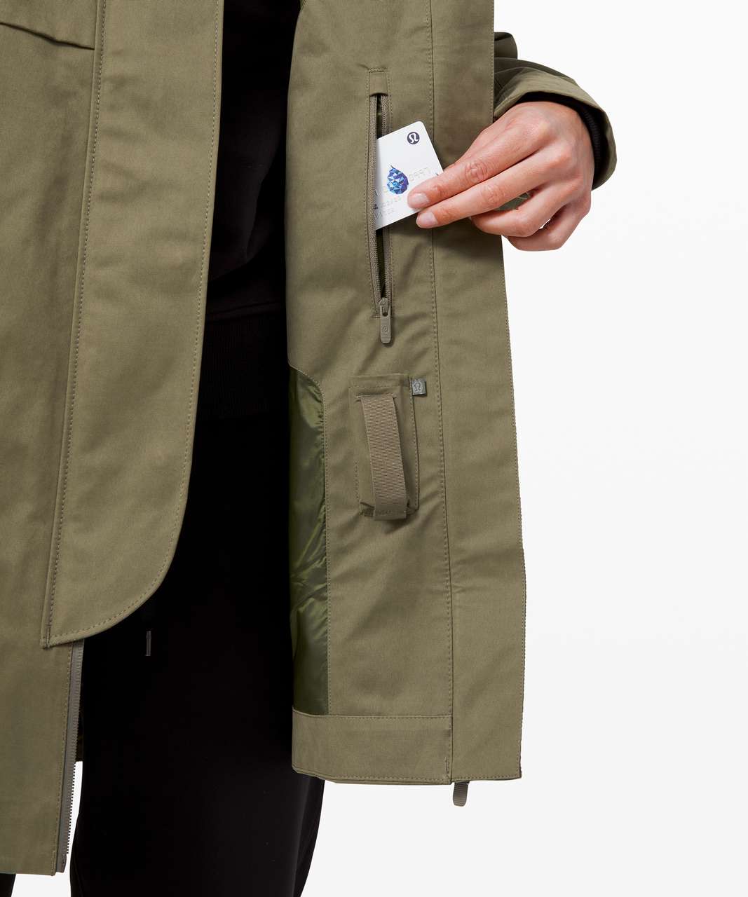 Lululemon Rain Shaker Trench - Fatigue Green