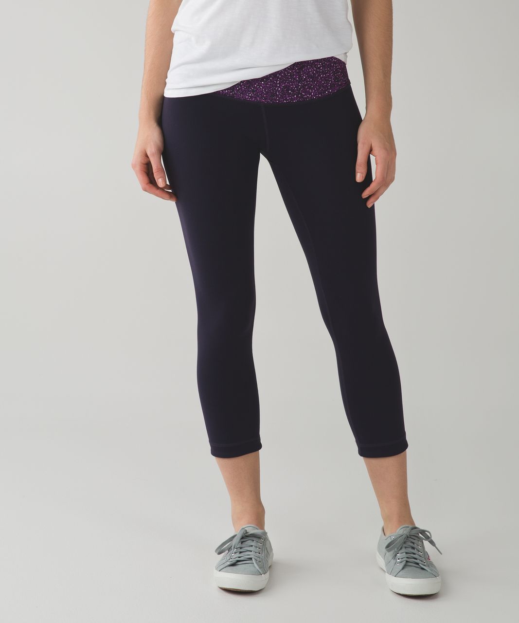 Lululemon Wunder Under Crop *Reversible - Dense Purple / Black - lulu  fanatics