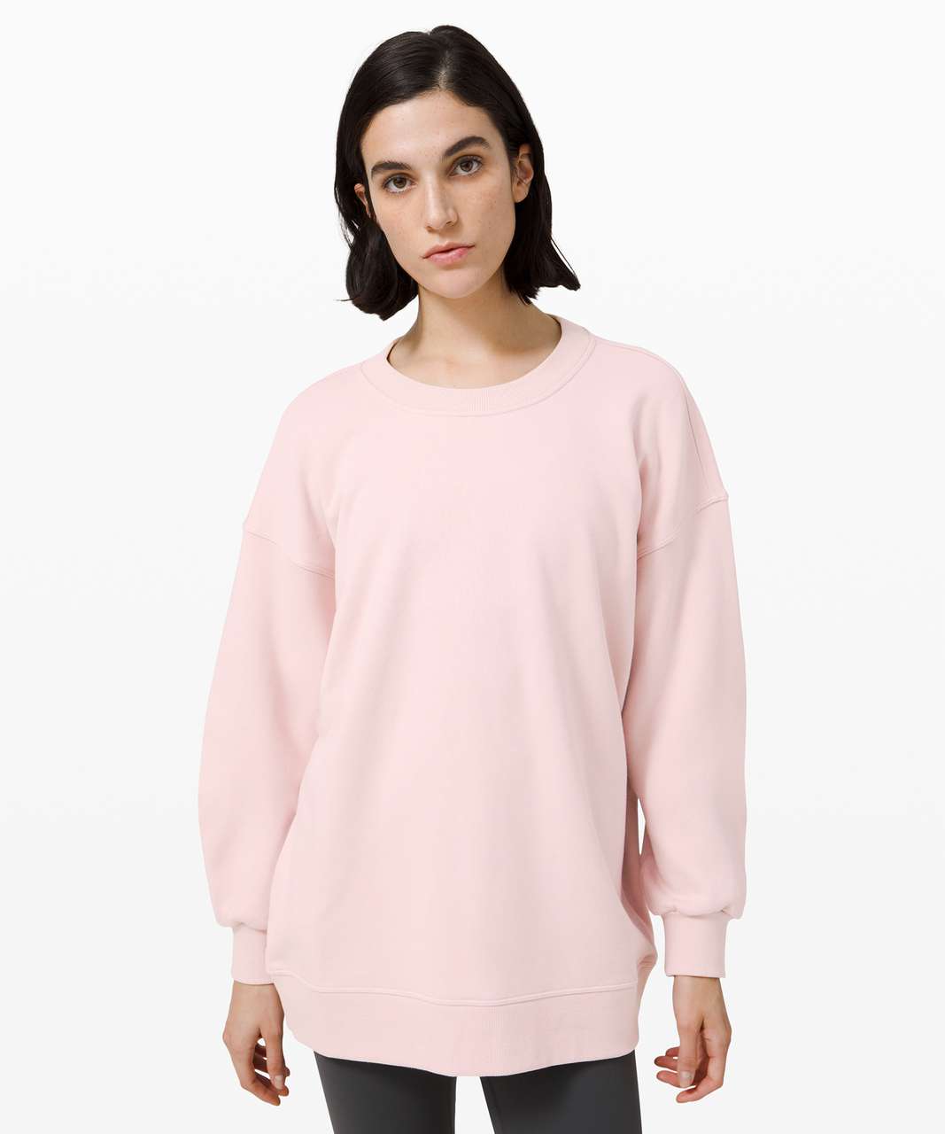 Lululemon Perfectly Oversized Crew - Porcelain Pink - lulu fanatics