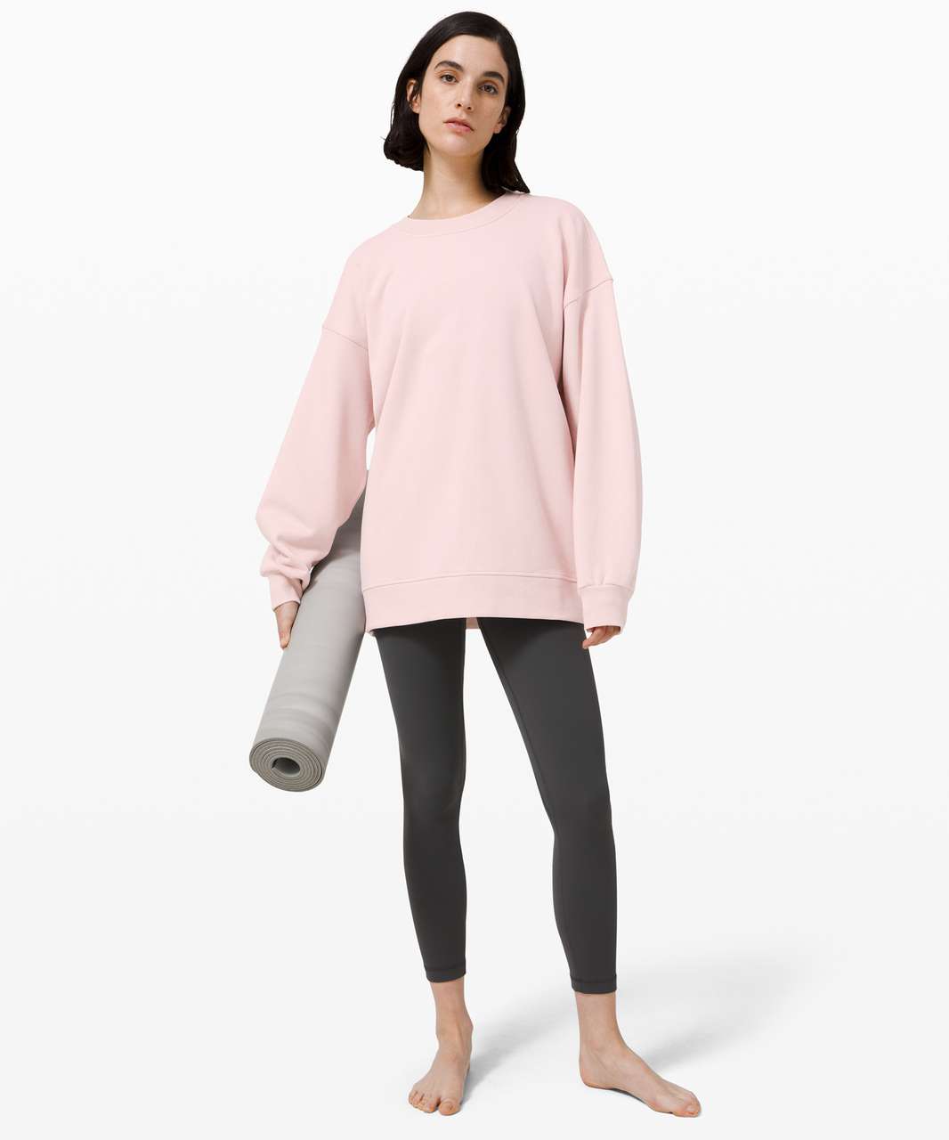 Lululemon Perfectly Oversized Crew - Porcelain Pink - lulu fanatics