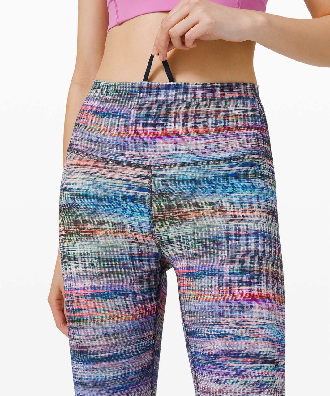 Lululemon Wunder Train High-Rise Crop 21" - Digital Oasis White Multi