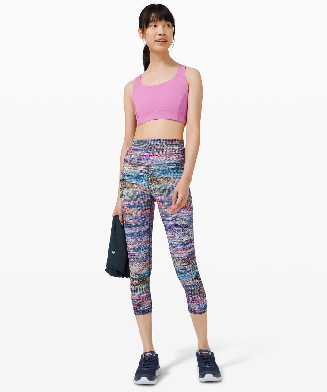 Lululemon Wunder Train High-Rise Crop 21" - Digital Oasis White Multi