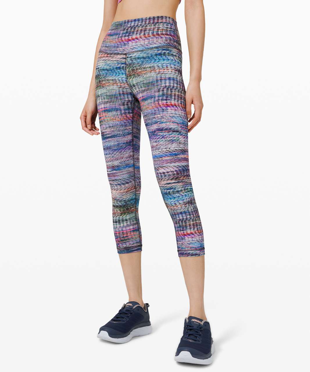 Lululemon Wunder Train High-Rise Crop 21" - Digital Oasis White Multi