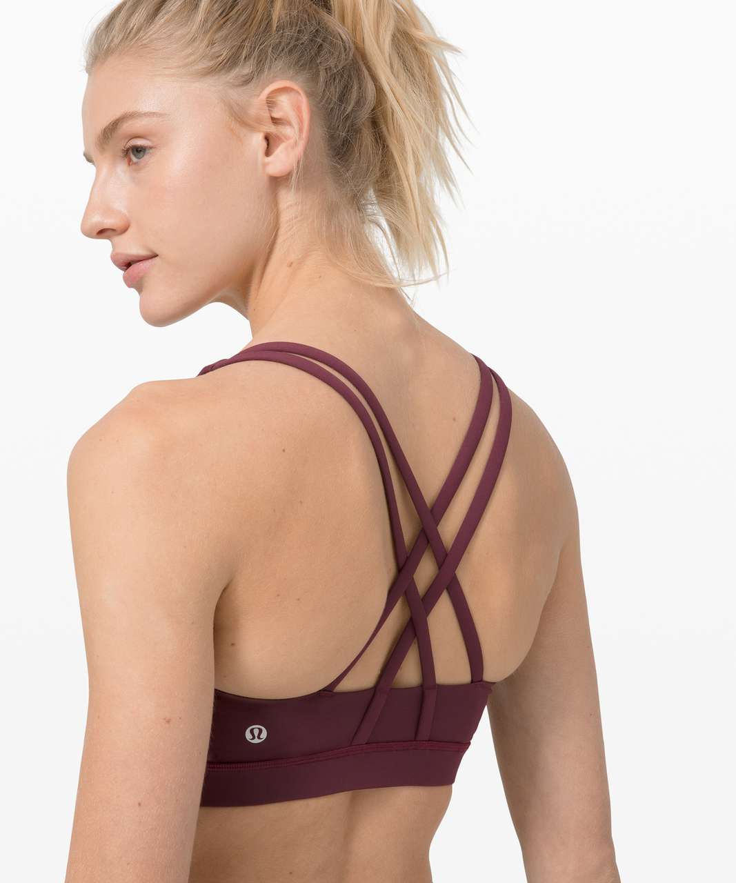 NEW LULULEMON ENERGY Bra High Neck Long Line Lunar New Year Cassis