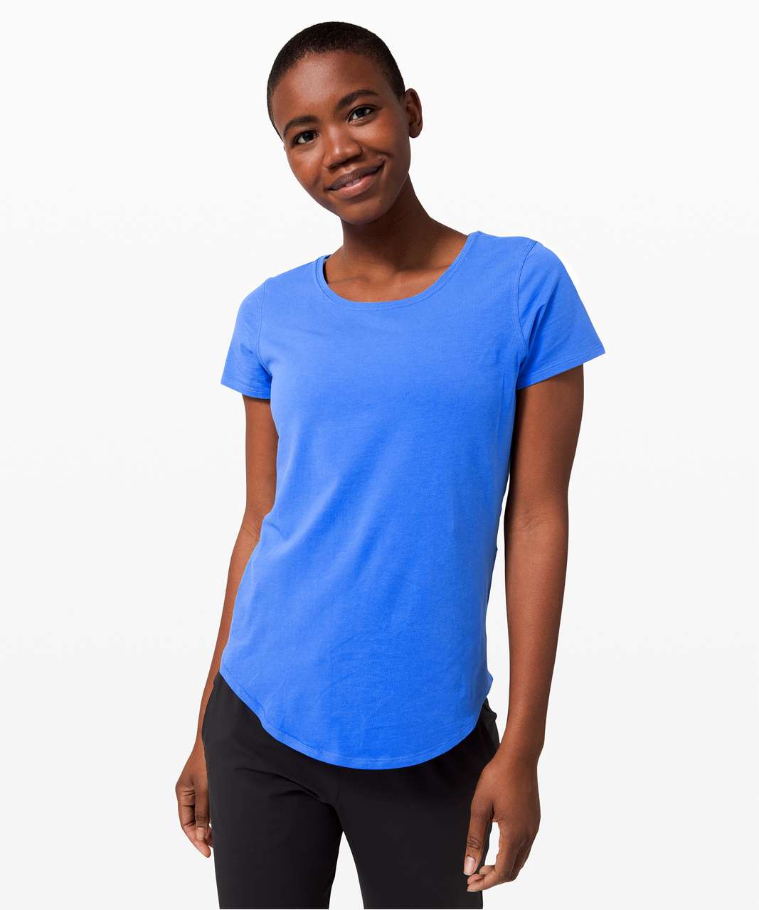 Lululemon Athletica Love Crew Fade Washed Ink Blue Tee Shirt Top