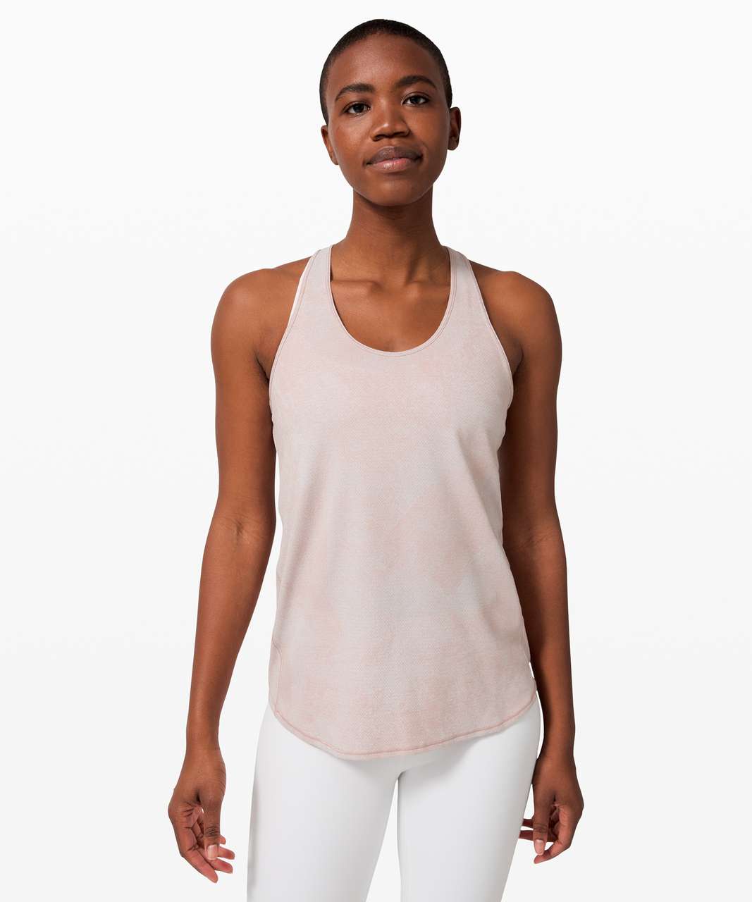 Lululemon Essential Tank *Pleated - Pixel Jacquard Alpine White Mink Berry