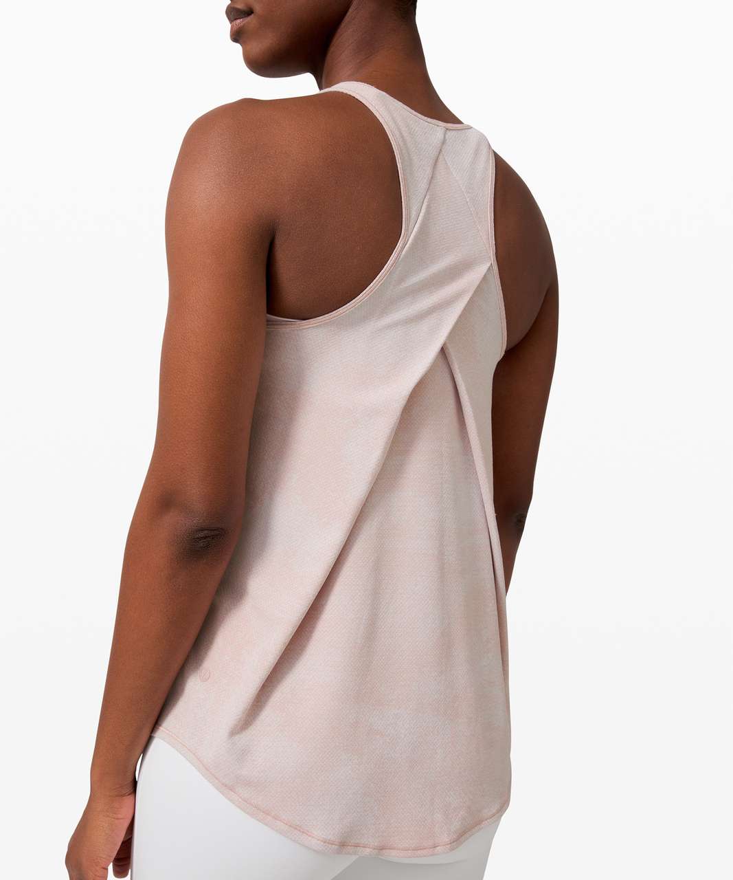 Lululemon Essential Tank *Pleated - Pixel Jacquard Alpine White Mink Berry