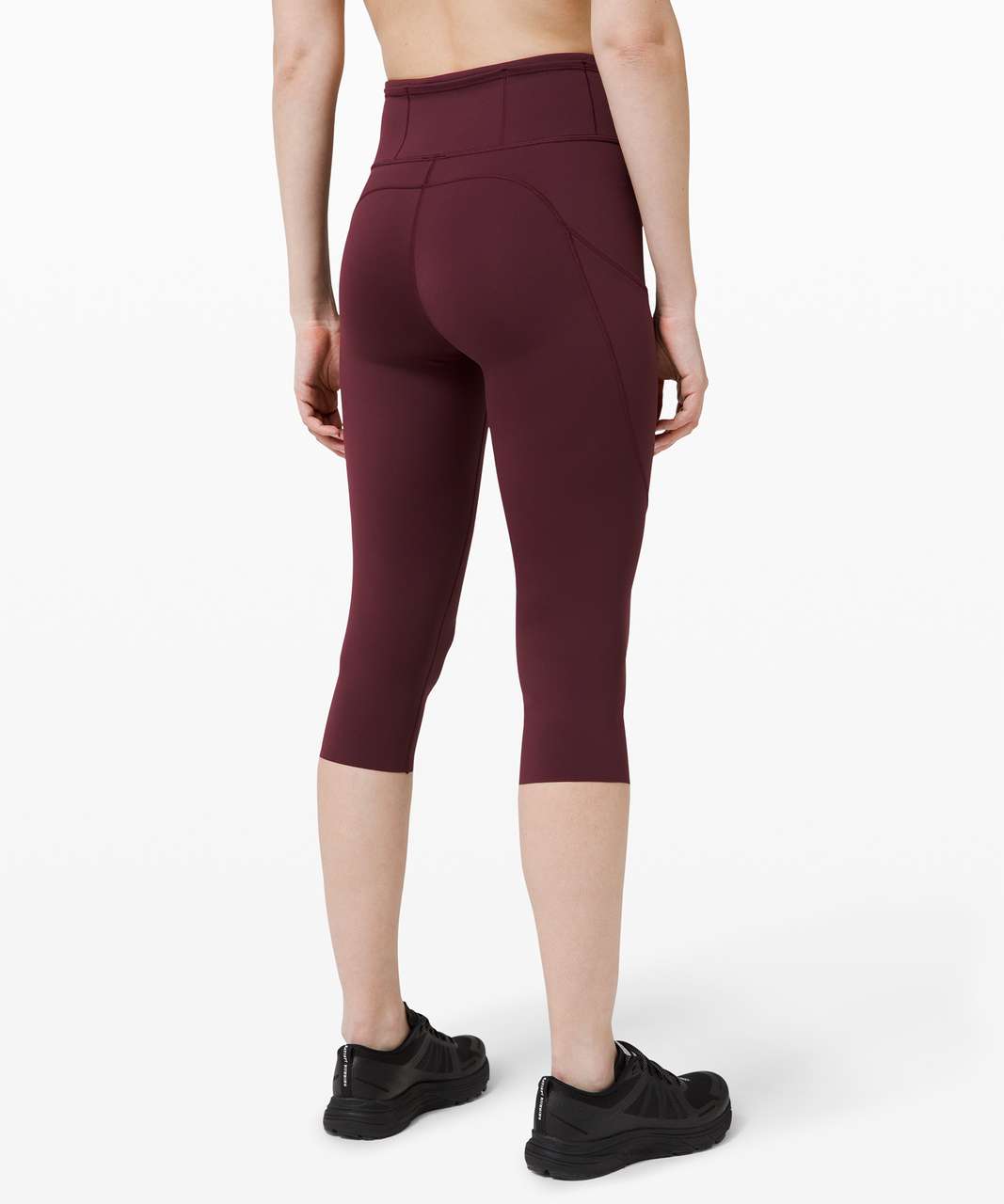 Lululemon SeaWheeze Fast and Free High-Rise Crop 23 - To The Beat  Raspberry Multi - lulu fanatics