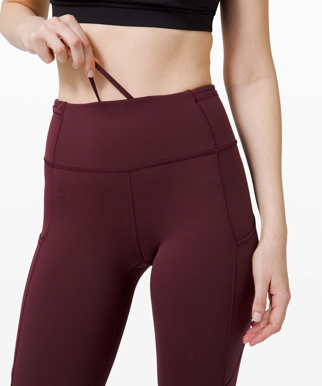 Lululemon Fast and Free Crop II 19" *Non-Reflective - Cassis