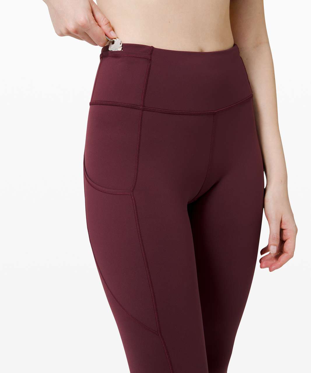 Lululemon Fast and Free Crop II 19" *Non-Reflective - Cassis