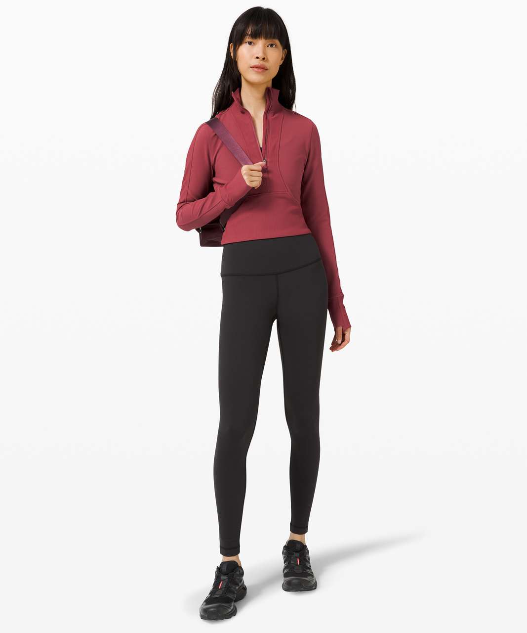 Lululemon Take it in Stride 1/2 Zip - Chianti