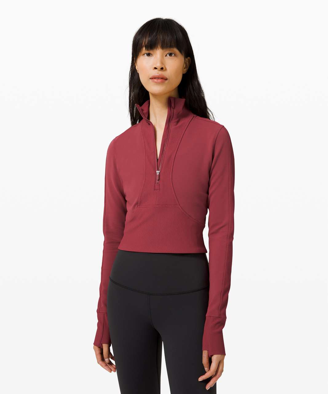 Lululemon Take it in Stride 1/2 Zip - Chianti