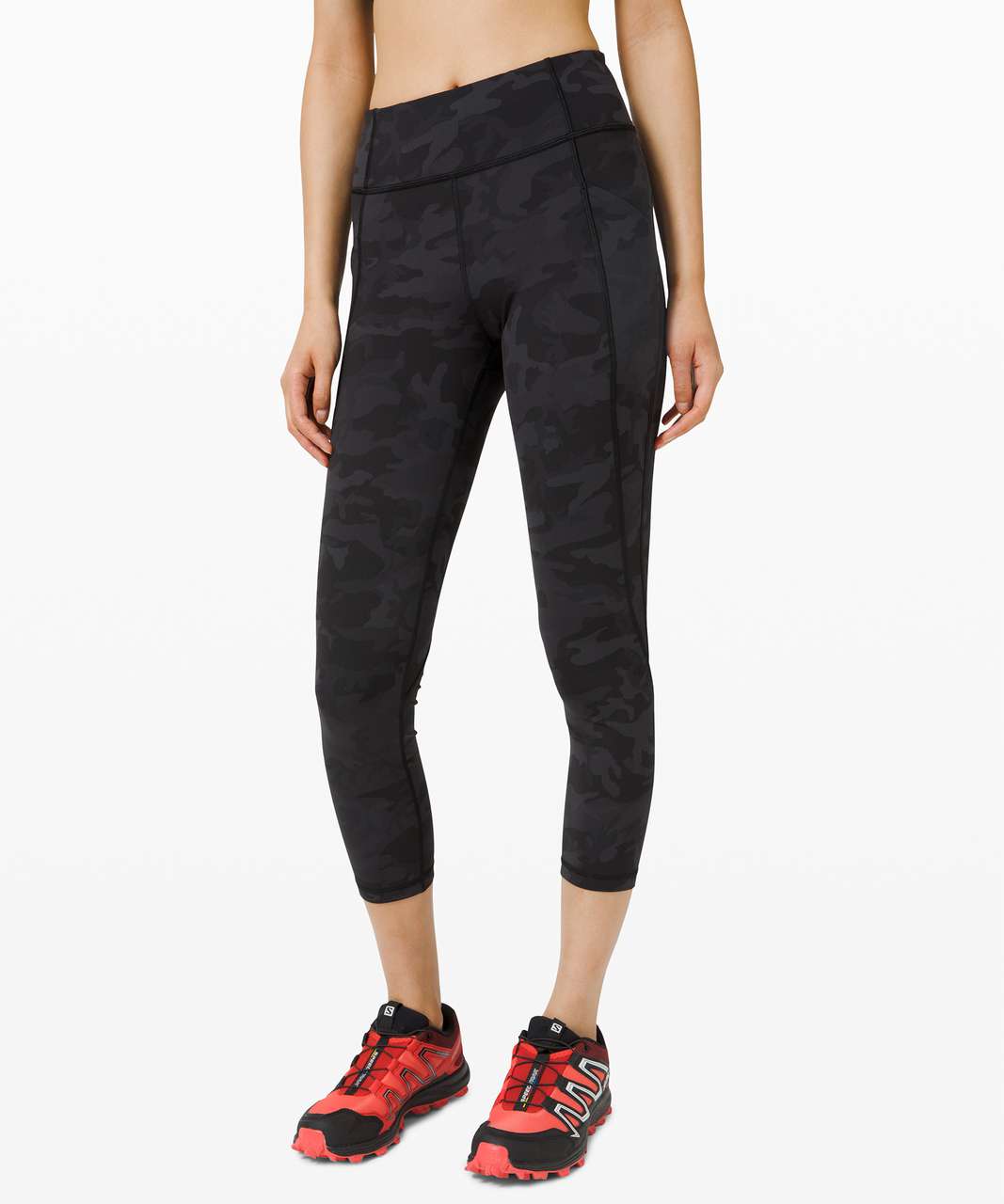 Lululemon Time To Sweat Crop 23 - Incognito Camo Multi Grey