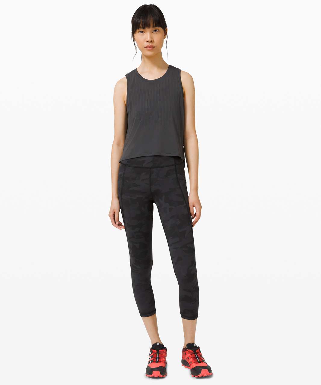 Lululemon Time To Sweat Crop 23" - Incognito Camo Multi Grey