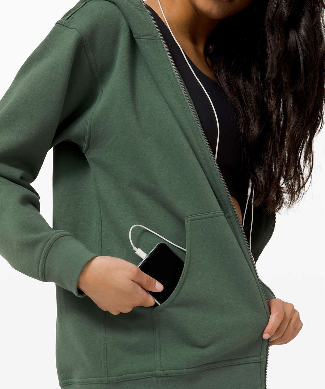 Lululemon All Yours Zip Hoodie - Dark Olive - lulu fanatics