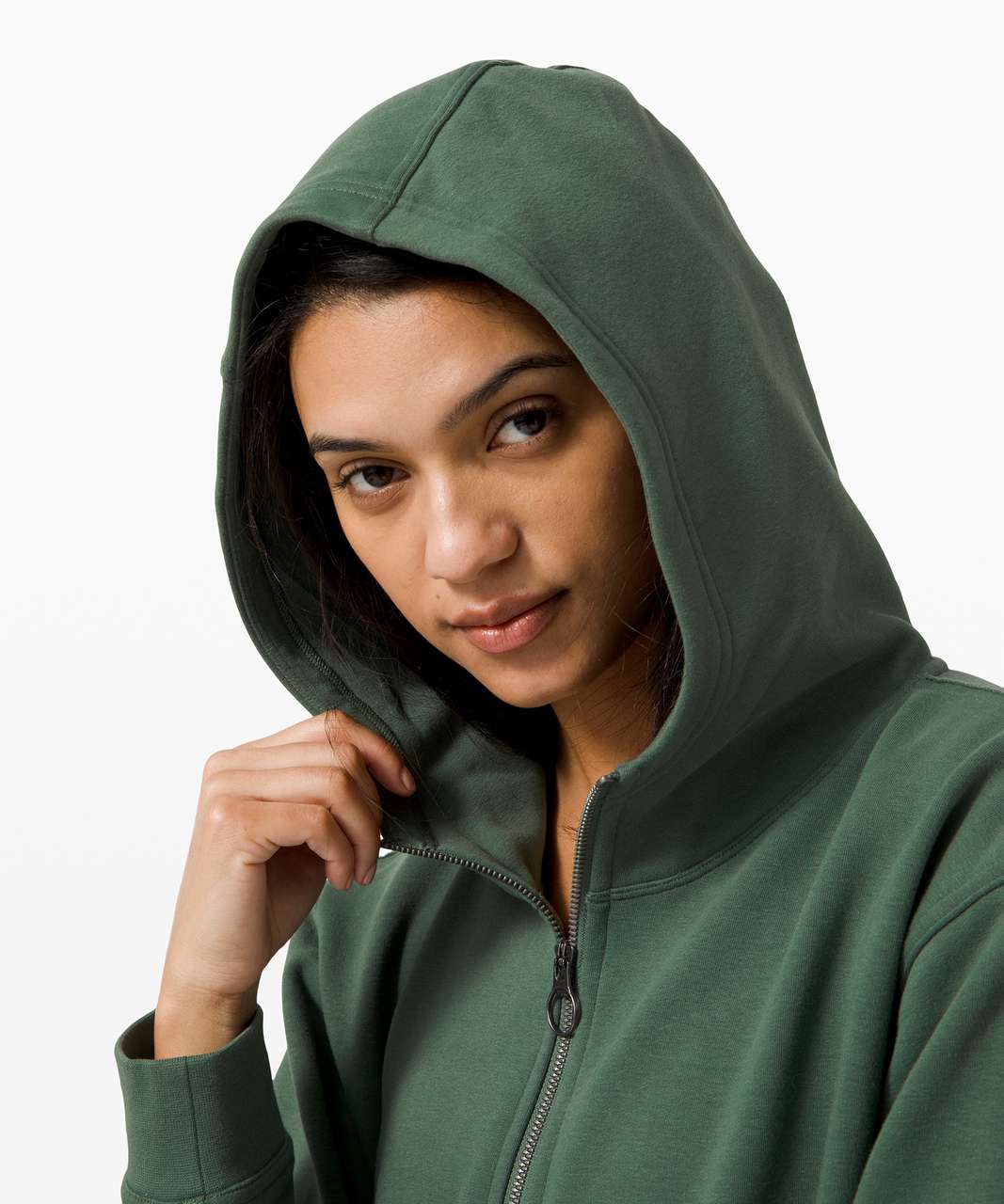 Lululemon Lululemon Sweatshirt Women 4 Green Hoodie Logo Zip Gym Run Active  Yoga Sweater