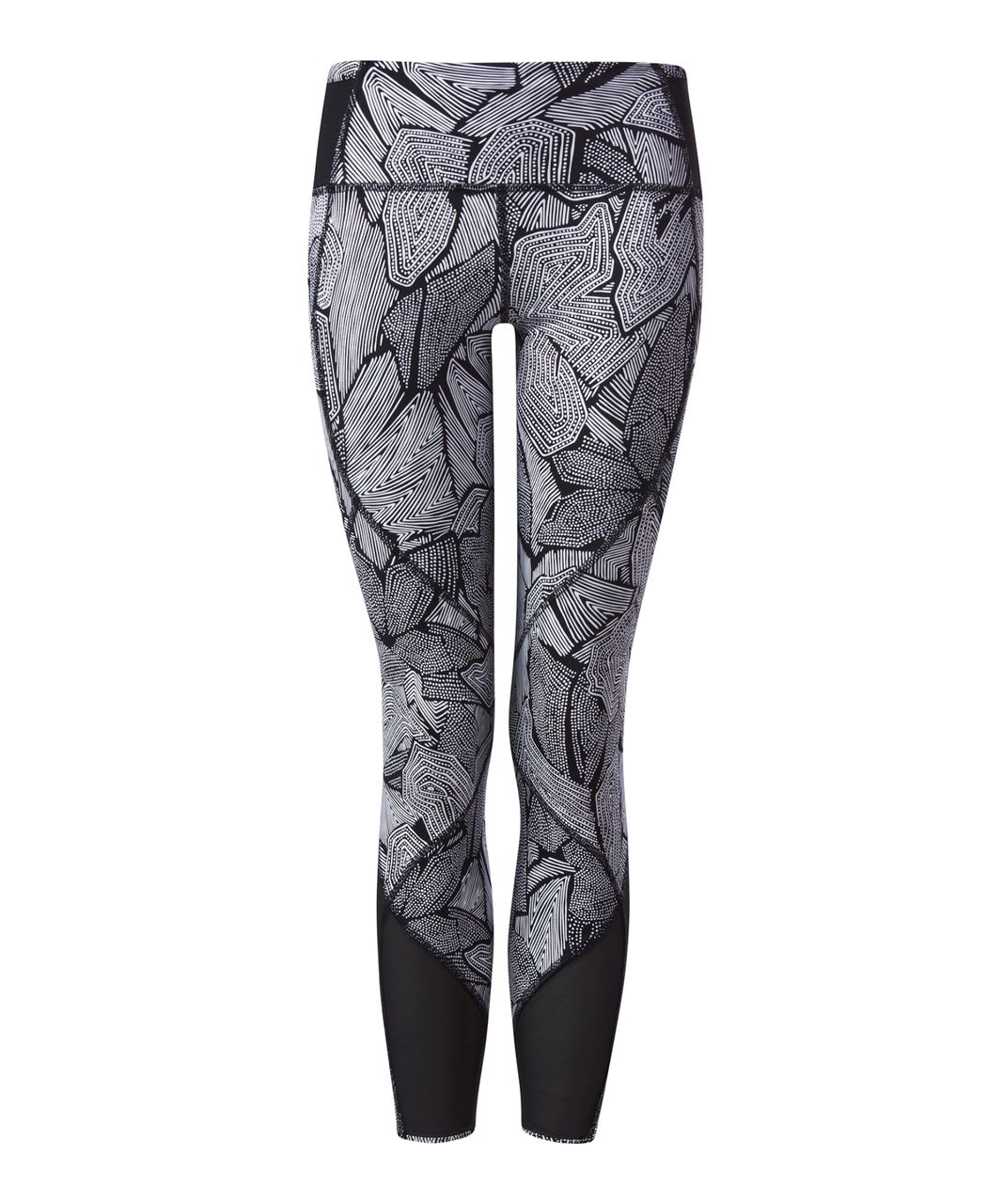 Lululemon Goal Crusher 7/8 Tight - Dottie Tribe White Black / Black ...