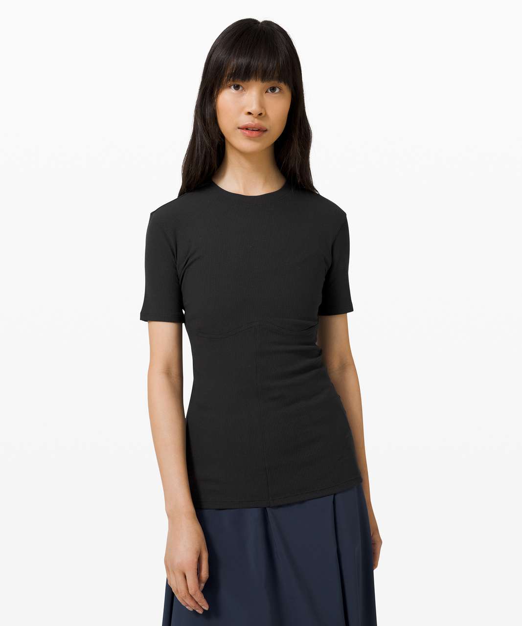 Lululemon LA Tight Short Sleeve Tee size：6 Larkspur