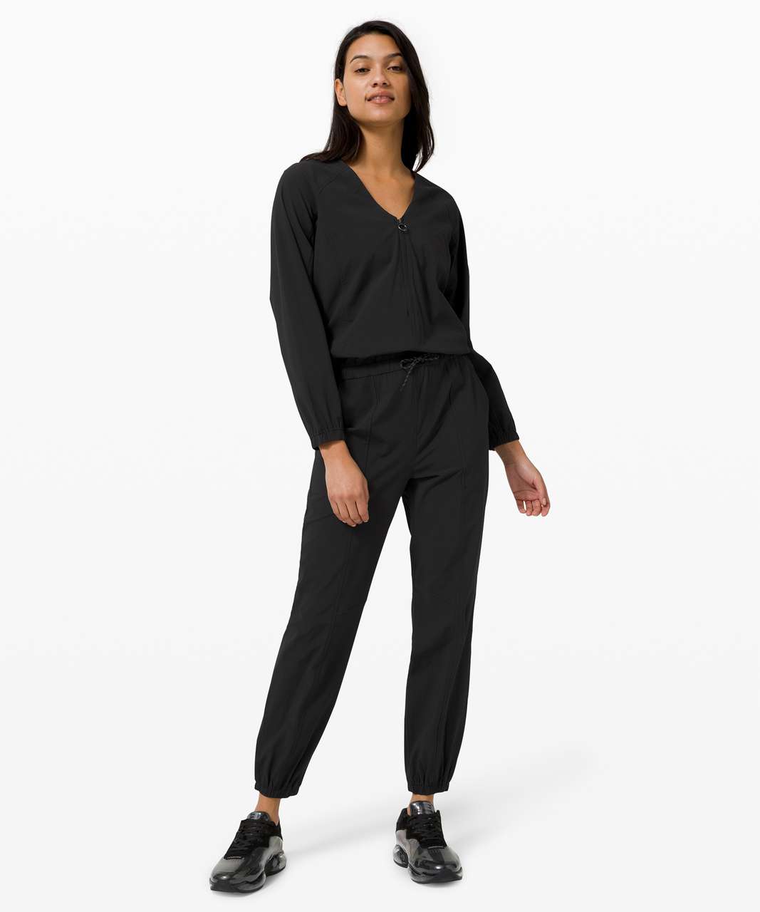 Lululemon V-Neck Ribbed One-Piece - Black - lulu fanatics