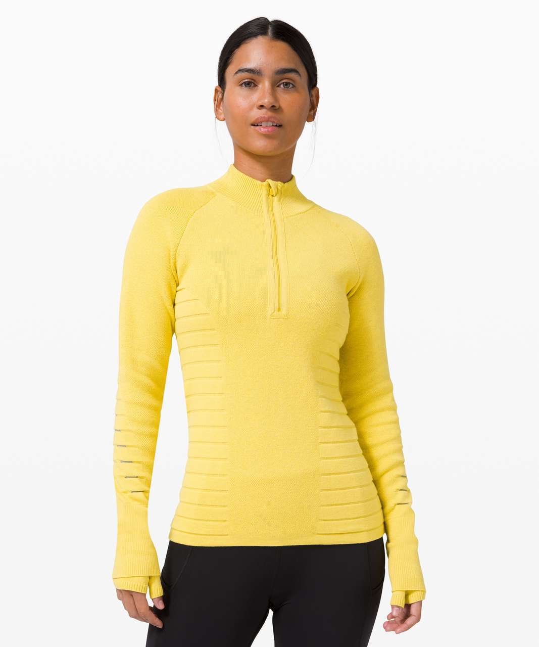 Lululemon Lightning Bold 1/2 Zip - Heathered Soleil / Vapor - lulu fanatics