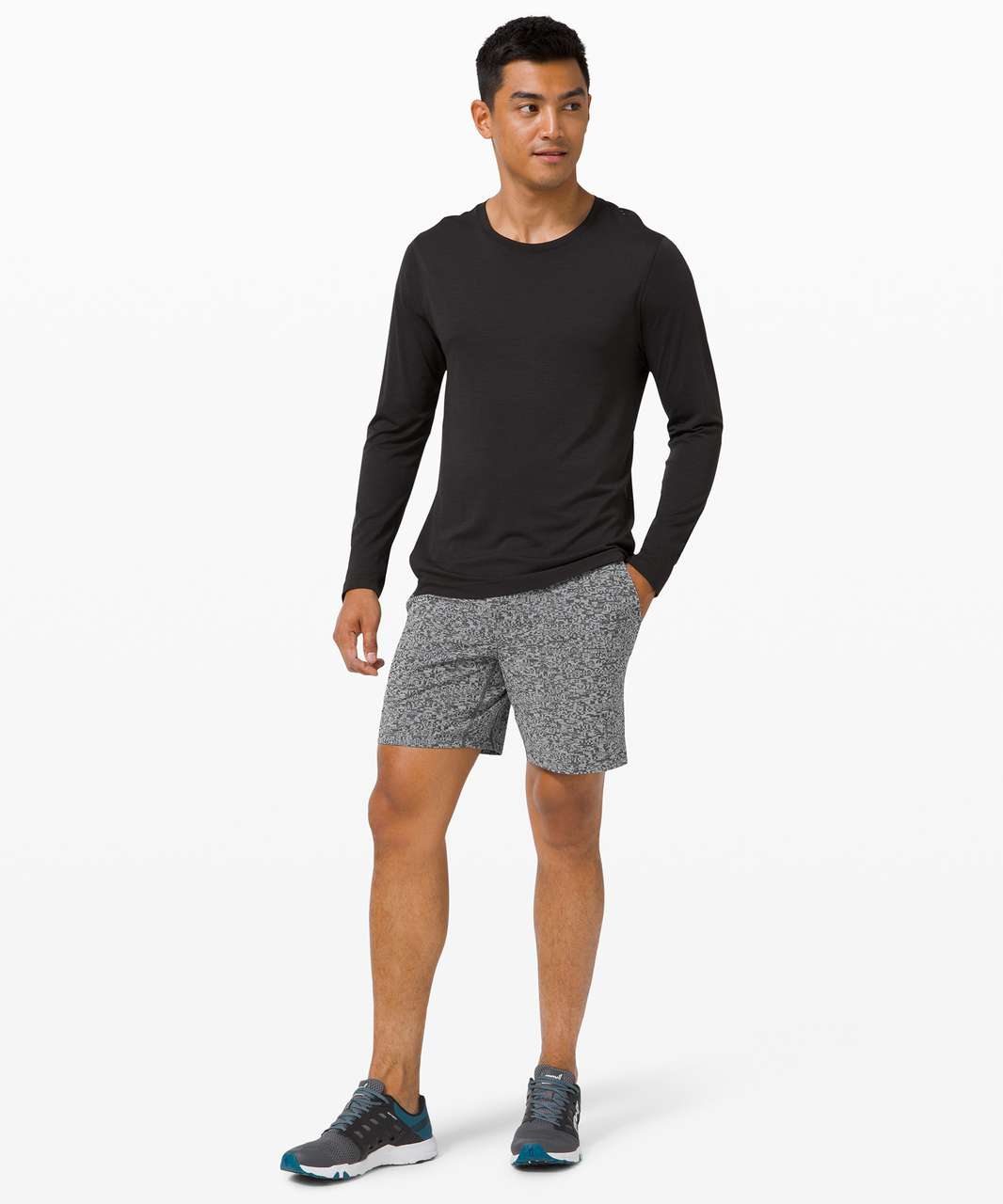 Lululemon T.H.E. Short *Linerless 7" - Calibrate Jacquard Vapor Black