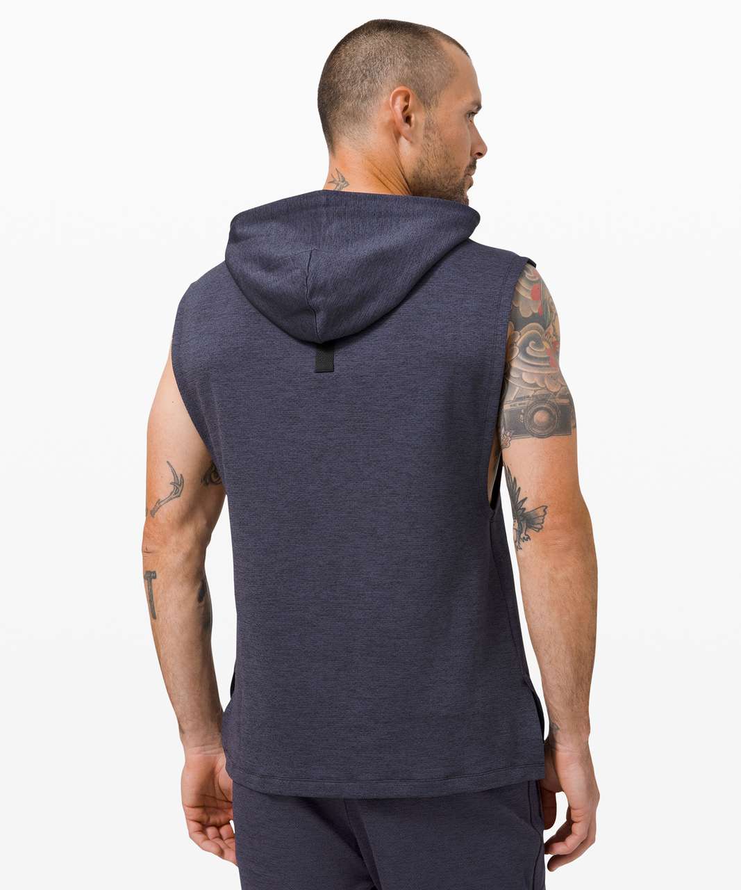 Lululemon Breaking Bounds Sleeveless Hoodie - Black / Cadet Blue - lulu ...