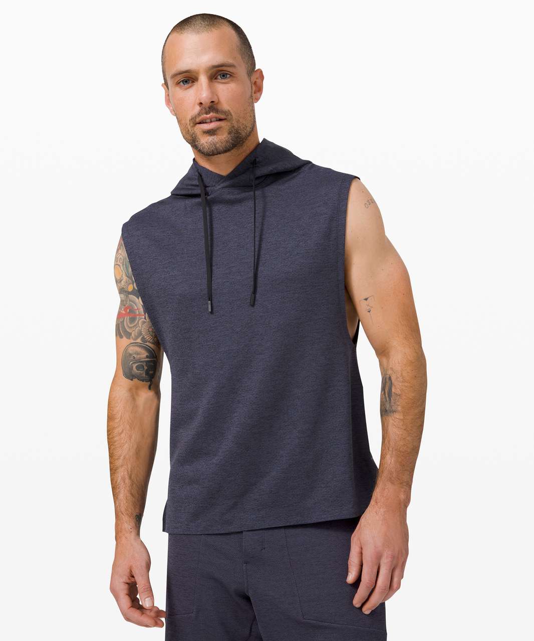 Lululemon Breaking Bounds Sleeveless Hoodie - Black / Cadet Blue