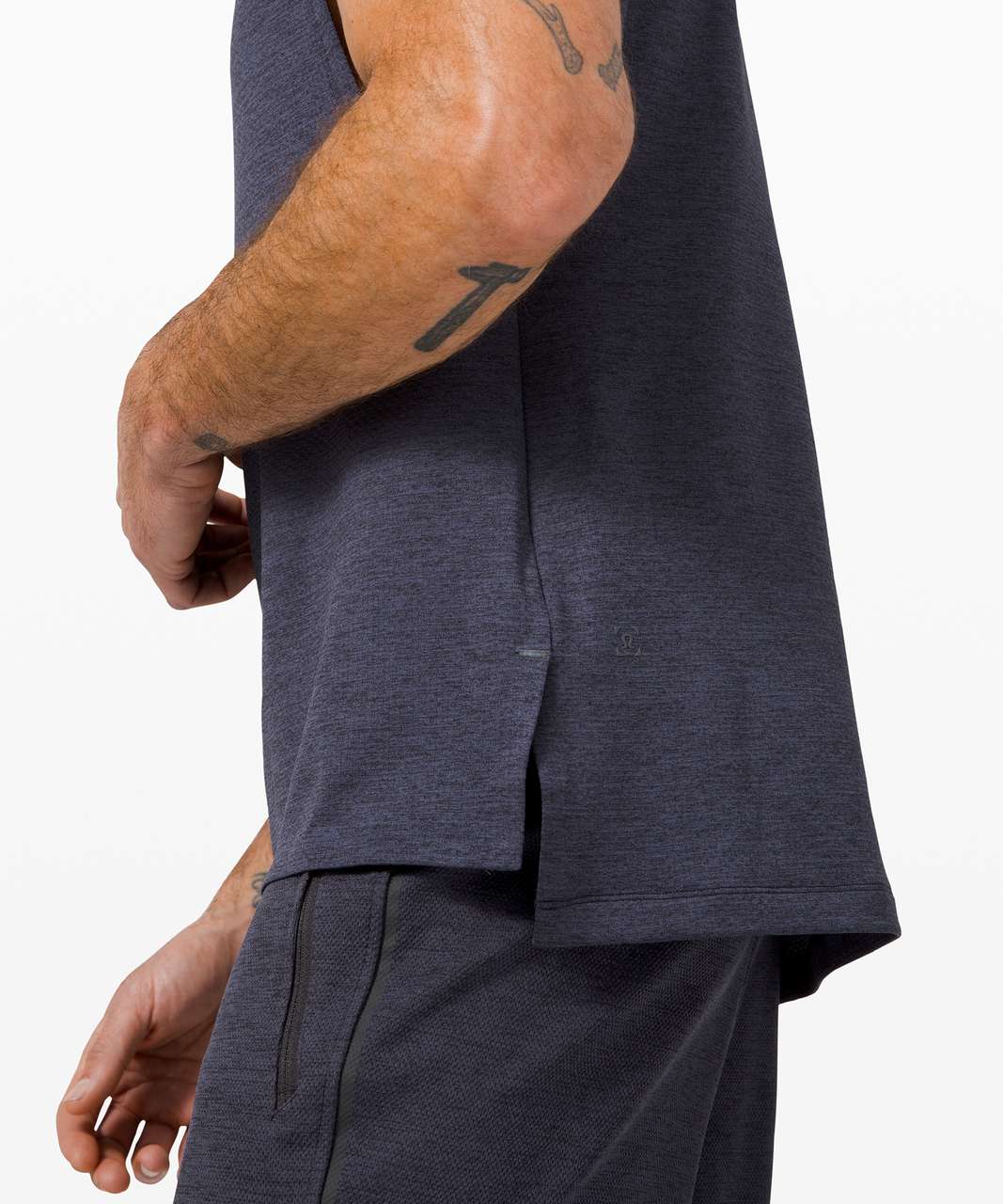 Lululemon Breaking Bounds Sleeveless Hoodie - Black / Cadet Blue