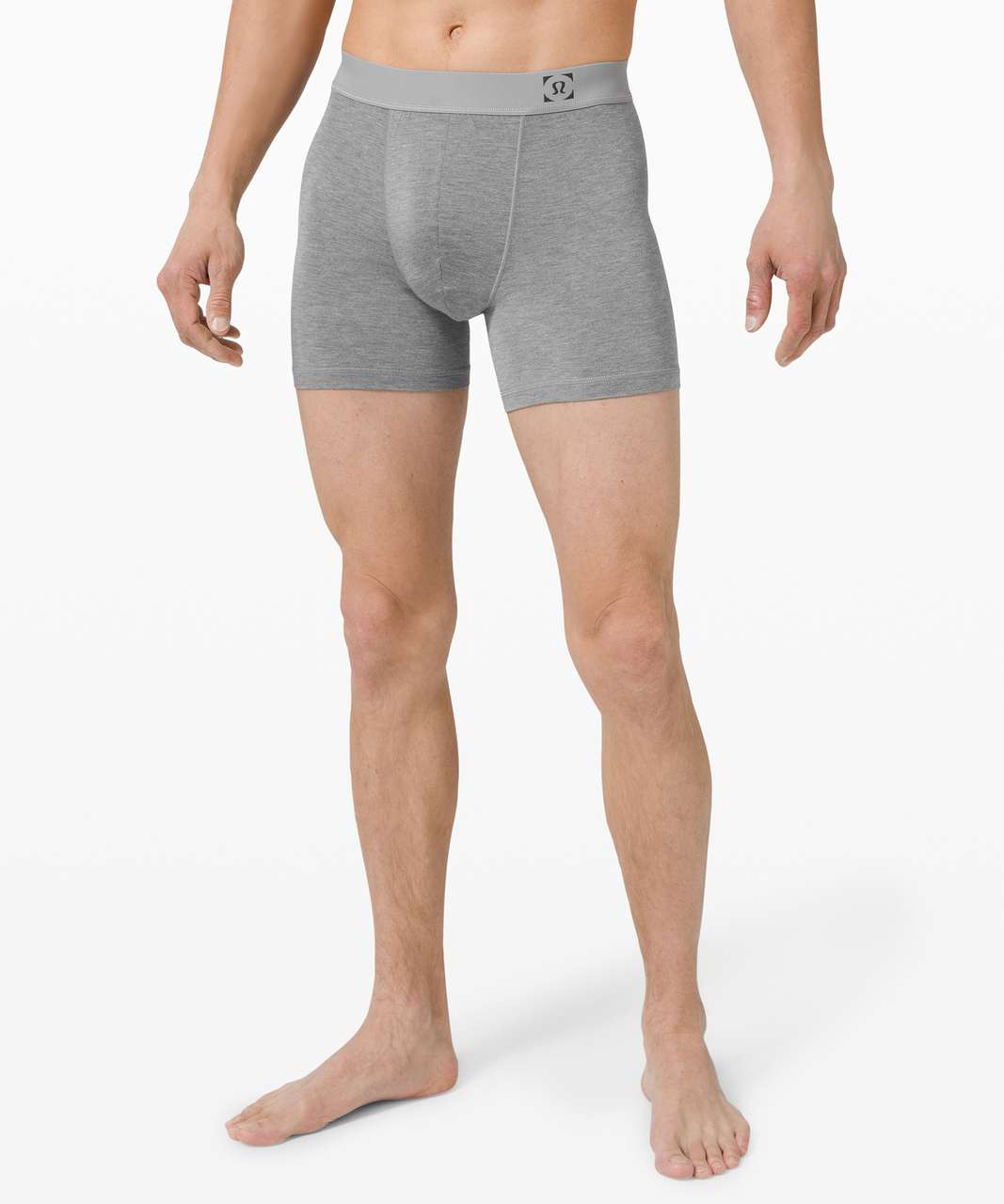 Lululemon Always in Motion Boxer 5" *5-Pack - Heathered Core Medium Grey / Black / Static Noise Cassis Smoky Red / Ink Blue