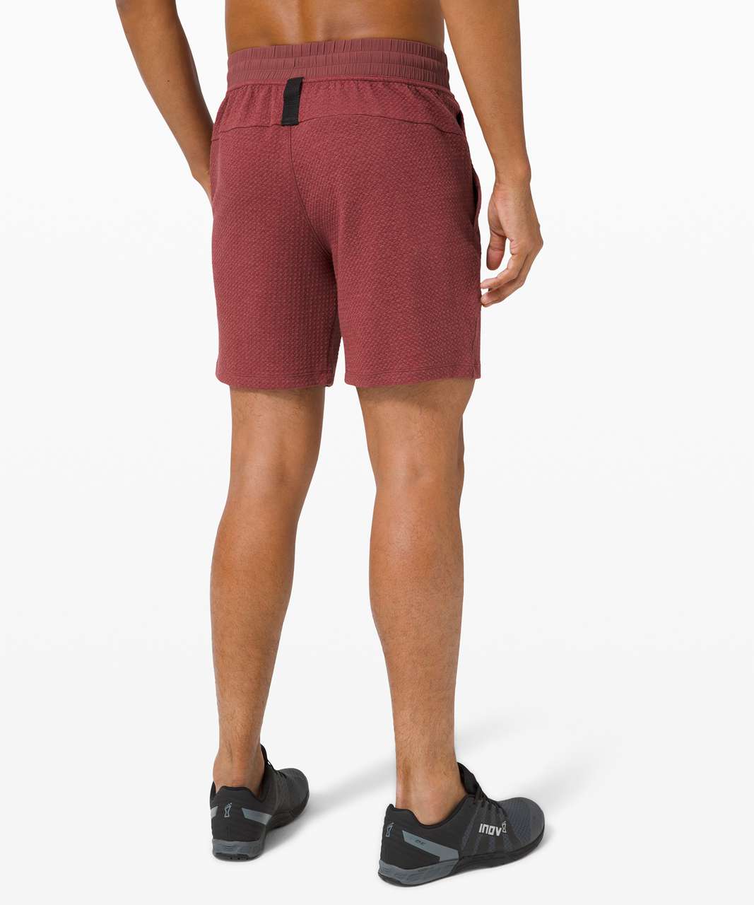 Lululemon At Ease Short 7" - Heathered Smoky Red / Black