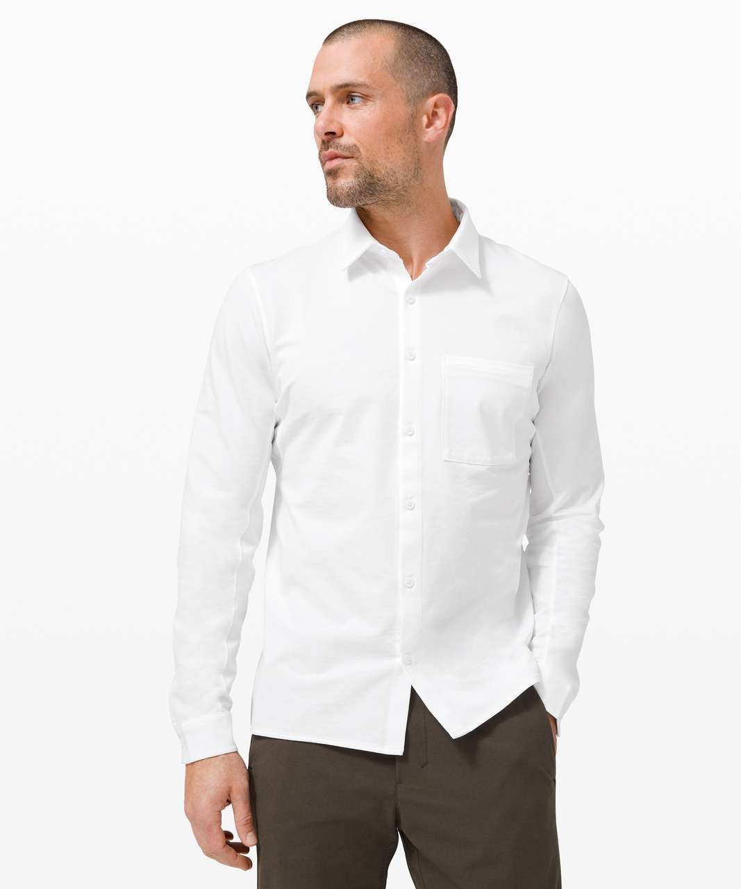 Lululemon Commission Long Sleeve Button Down *Qwick Oxford - White