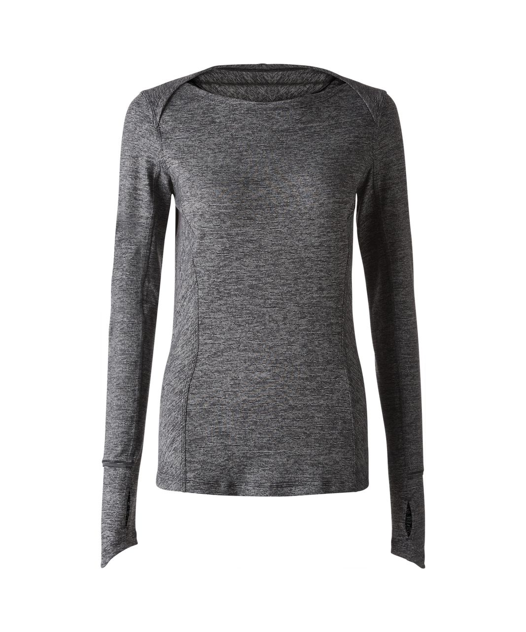 Lululemon Runderful Long Sleeve Heathered Herringbone Heathered