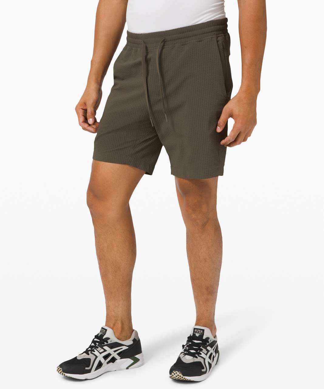 Lululemon Bowline Short 8 *Seersucker - Dark Olive - lulu fanatics