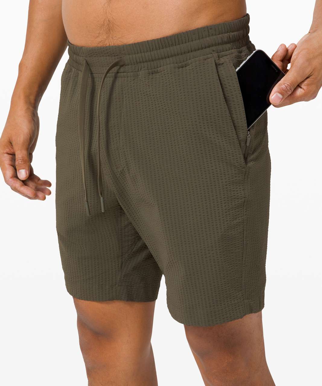 Lululemon Bowline Short 8" *Seersucker - Dark Olive