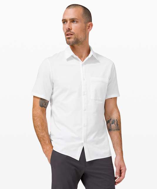 Lululemon Commission Short Sleeve Shirt - White - lulu fanatics