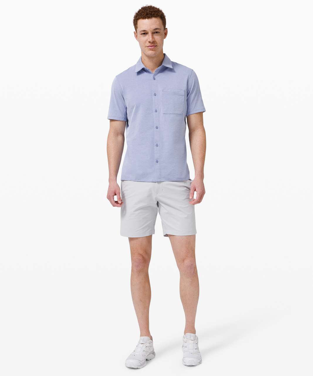 Lululemon Commission Short Sleeve Shirt - Harbor Blue / White (First Release)