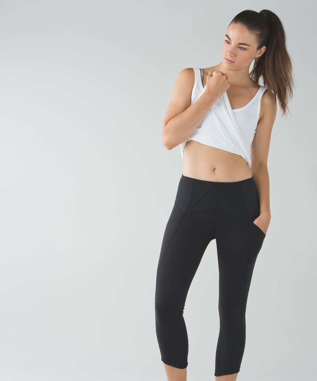 Lululemon Exquisite Crop - Black - lulu fanatics