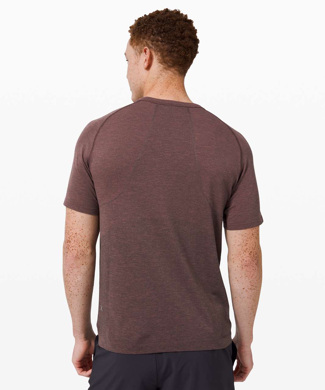 Lululemon Metal Vent Tech Short Sleeve Henley 2.0 - Smoky Red / Graphite Grey