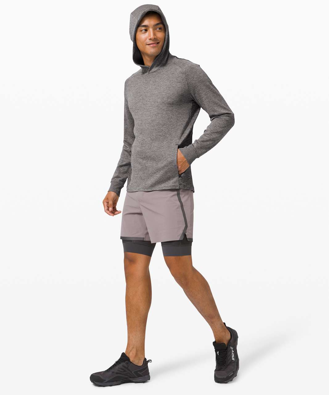 Lululemon Textured Tech Hoodie - Graphite Grey / Vapor (First Release ...