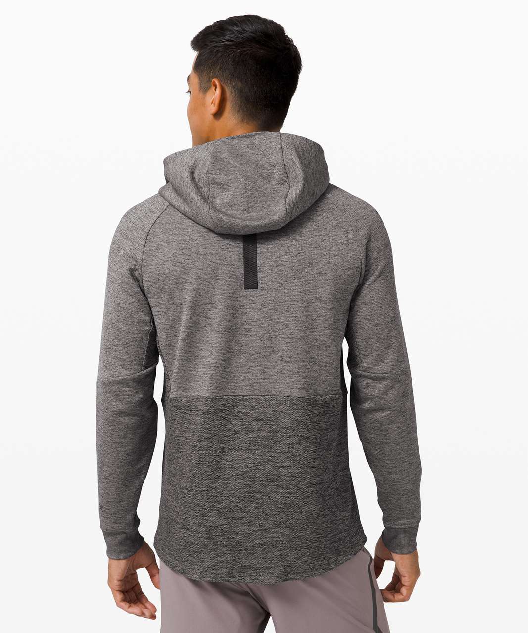 Lululemon Textured Fleece Embroidered Logo Hoodie - Graphite Grey - lulu  fanatics