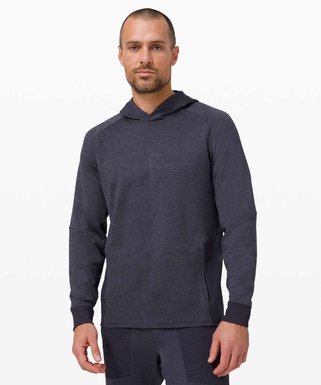 Lululemon Textured Tech Hoodie - Black / Cadet Blue