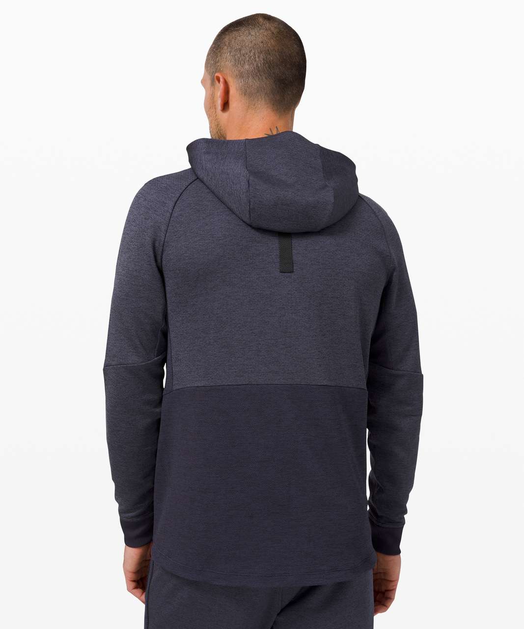 Lululemon Textured Tech Hoodie - Black / Cadet Blue