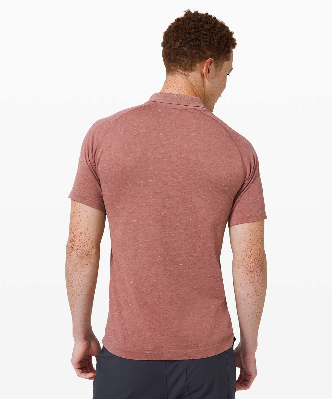 Lululemon Metal Vent Tech Polo 2.0 - Cosmic Shift / Smoky Red / White / Chalky Rose