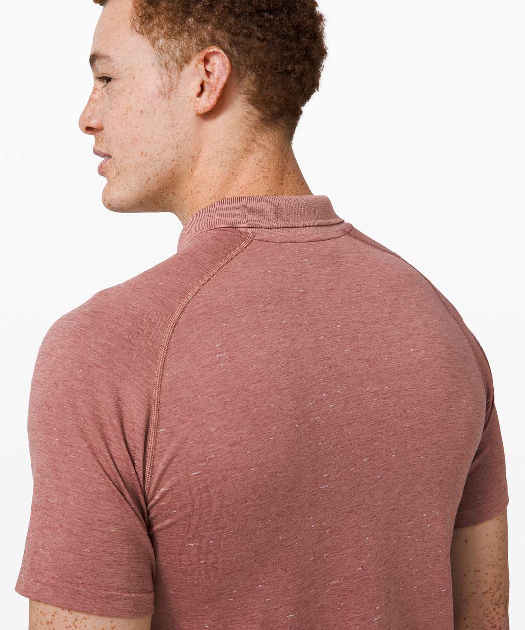 Lululemon Metal Vent Tech Polo 2.0 - Cosmic Shift / Smoky Red / White / Chalky Rose